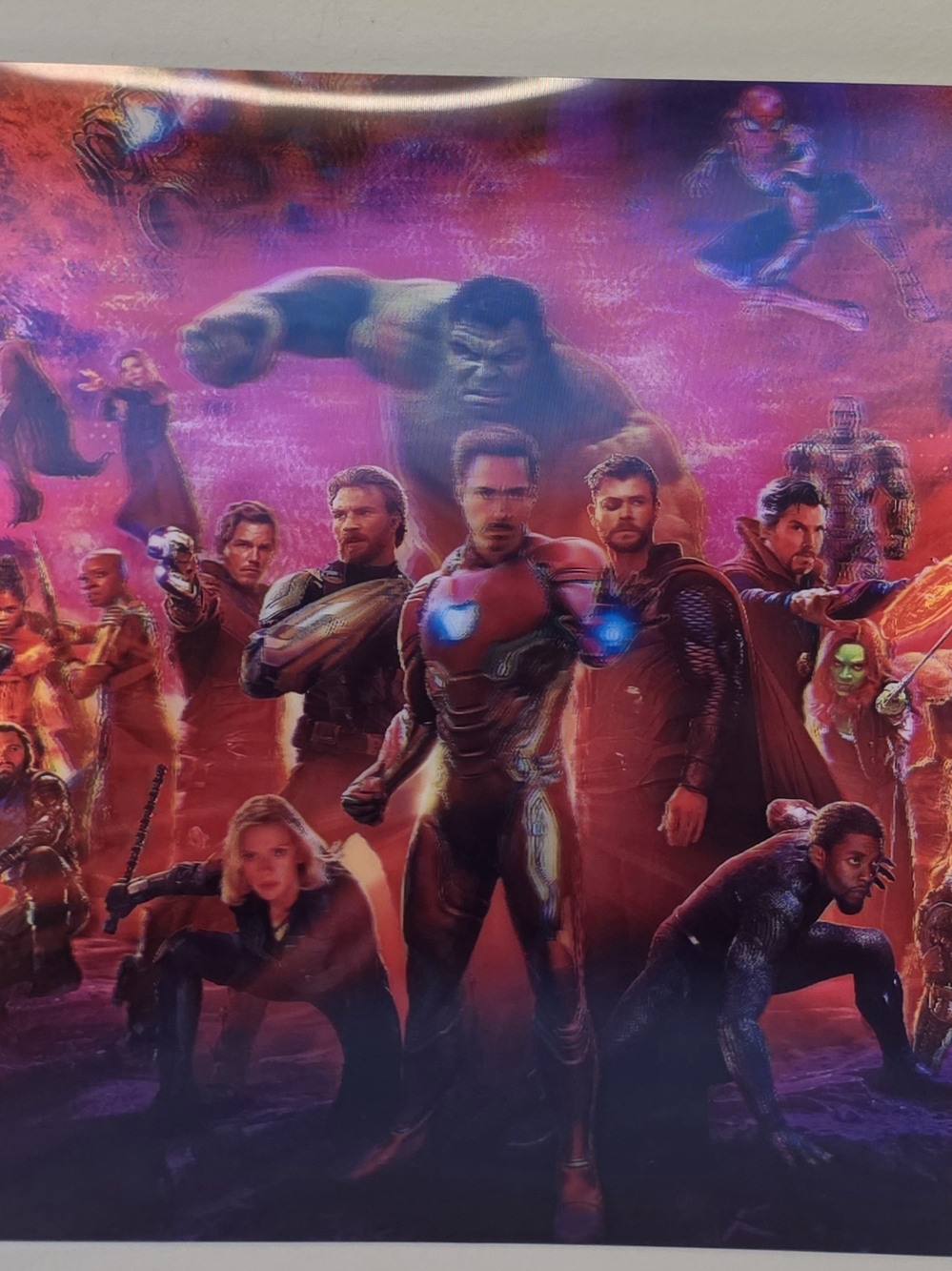 3D Avengers Poster Hologram